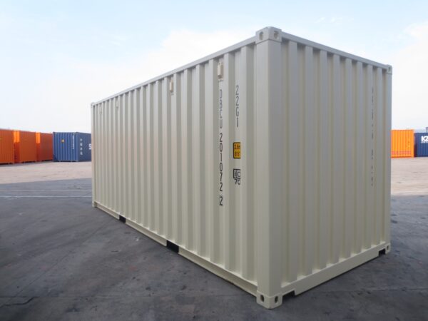 Container 20 Pieds Blanc crème 1er voyage (Neuf)