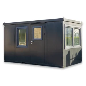 Container bureau anthracite 4x2m avec double fenêtre